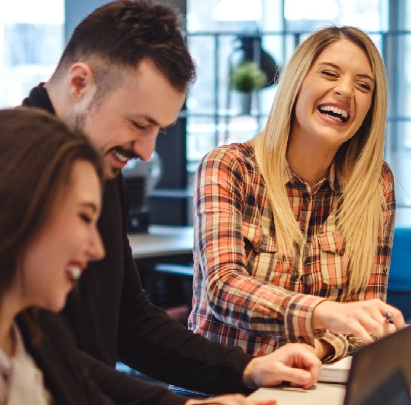 Young professionals collaborating