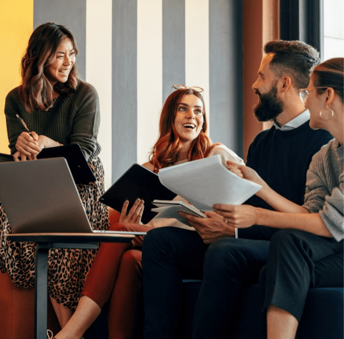 Young professionals collaborating